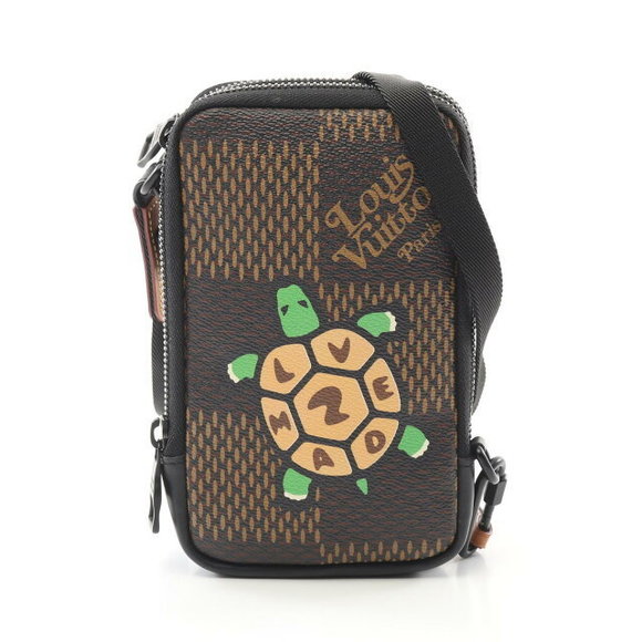 Louis Vuitton NIGO Double Phone Shoulder Bag Giant Brown Multicolor - Picture 1 of 7